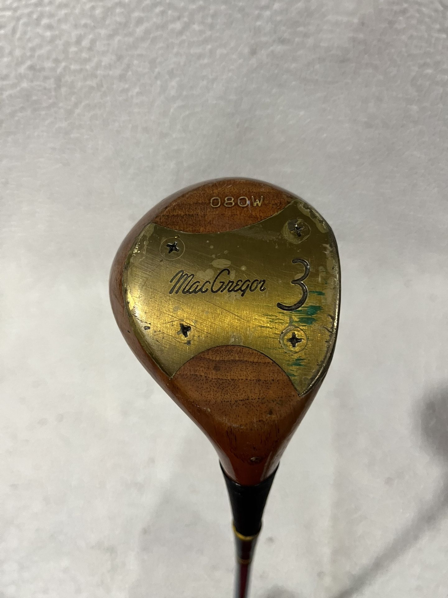MacGregor Jack Nicklaus Model Persimmon 3 Wood RH 42 1/2 Inch Steel Shaft
