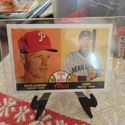 Ichiro Suzuki 2007 Topps Heritage Then & Now Insert Baseball Card 