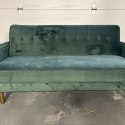 Emerald Green Mid-Century Modern Sofa