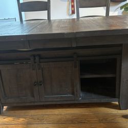 Beautiful And Sturdy Dark wooden Dining Table 