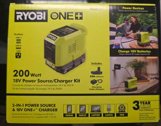 200 watt RYOBI 18V ONE+ Power Station / Inverter – Fast Charger