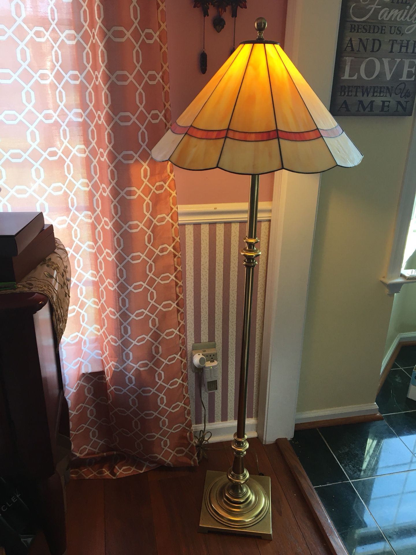 Tiffany Floor Lamp/ stained glass