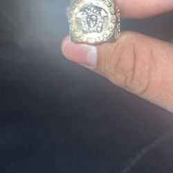 gold versace style ring