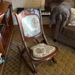 Collapsible vintage rocking chair Folding foldable tapestry