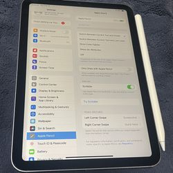 iPad Mini 6th Generation 64gb WiFi Only With Apple Pen Second Generation In Very Good Condition 