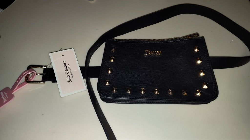 Juicy Couture Black And Gold Belt Bag