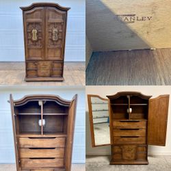 Vintage Stanley Furniture Pecan Armoire / Dresser for Sale in Deland, FL -  OfferUp