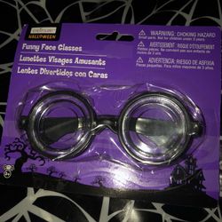 Halloween Funny Face Nerdy Glasses Costume 