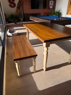 Pier one table and bench