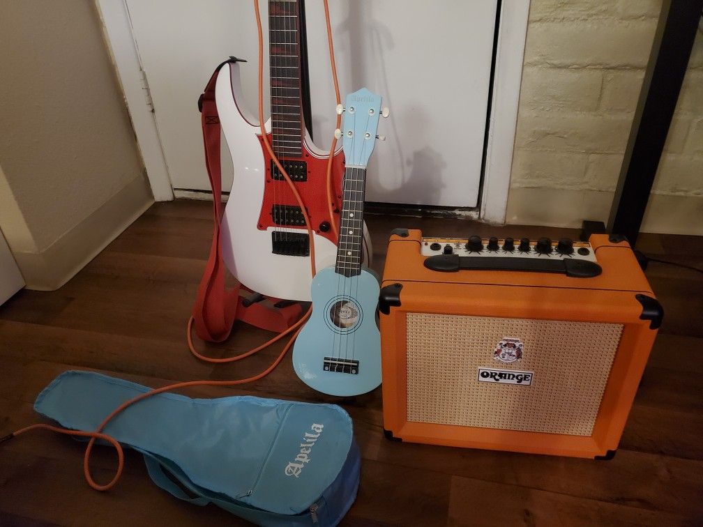 Ibanez Guitar And Orange Amp Combo