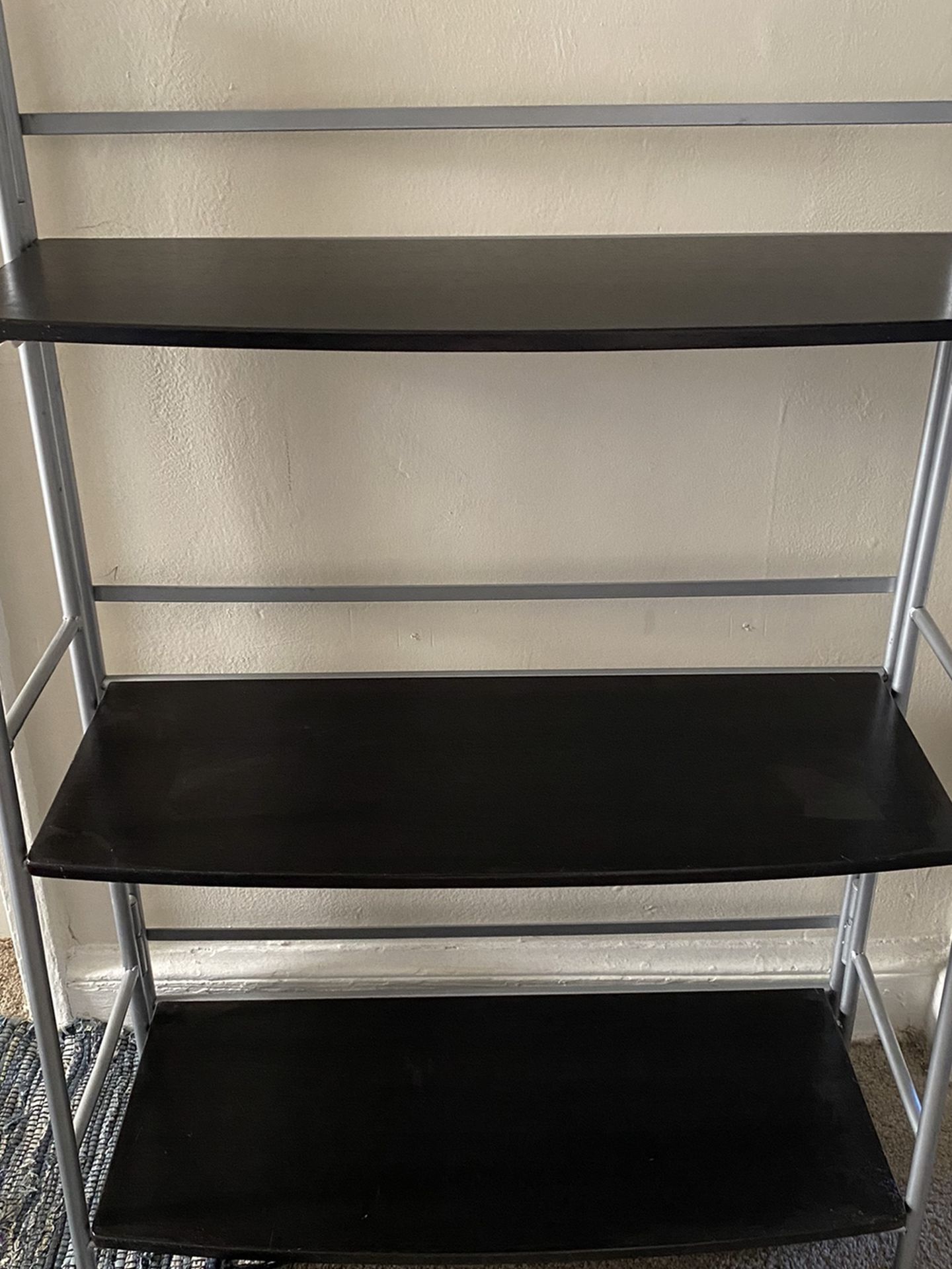 Dark Brown And Silver Shelf