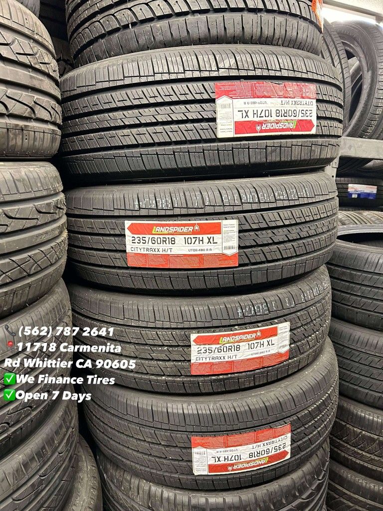 235/60/18 Landspider New Set of Tires Installed and Balanced Set de Llantas Nuevas Instaladas y Balanceadas