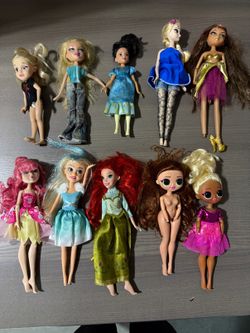 Vintage Dolls Doll Lot Small Figures Bratz Princess Mixed Lot