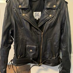 Genuine Leather Women's  Fox Creek Motorcycle Jacket & Chaps 