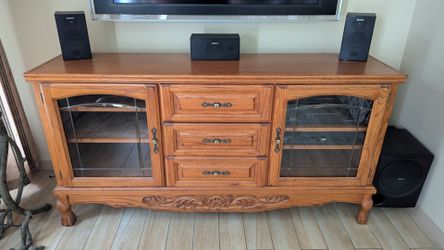 Wood TV Console ( Electronics & Speakers not included)