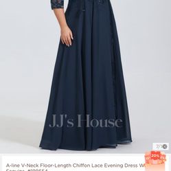 Dress, Navy Blue, Size 14