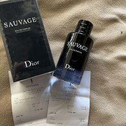 Dior Sauvage Eu De Parfum 100 ML Sealed In Box With Sephora Tags And Receipts 