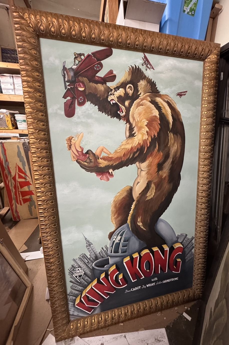 Large King Kong Oil On Canvas Painting