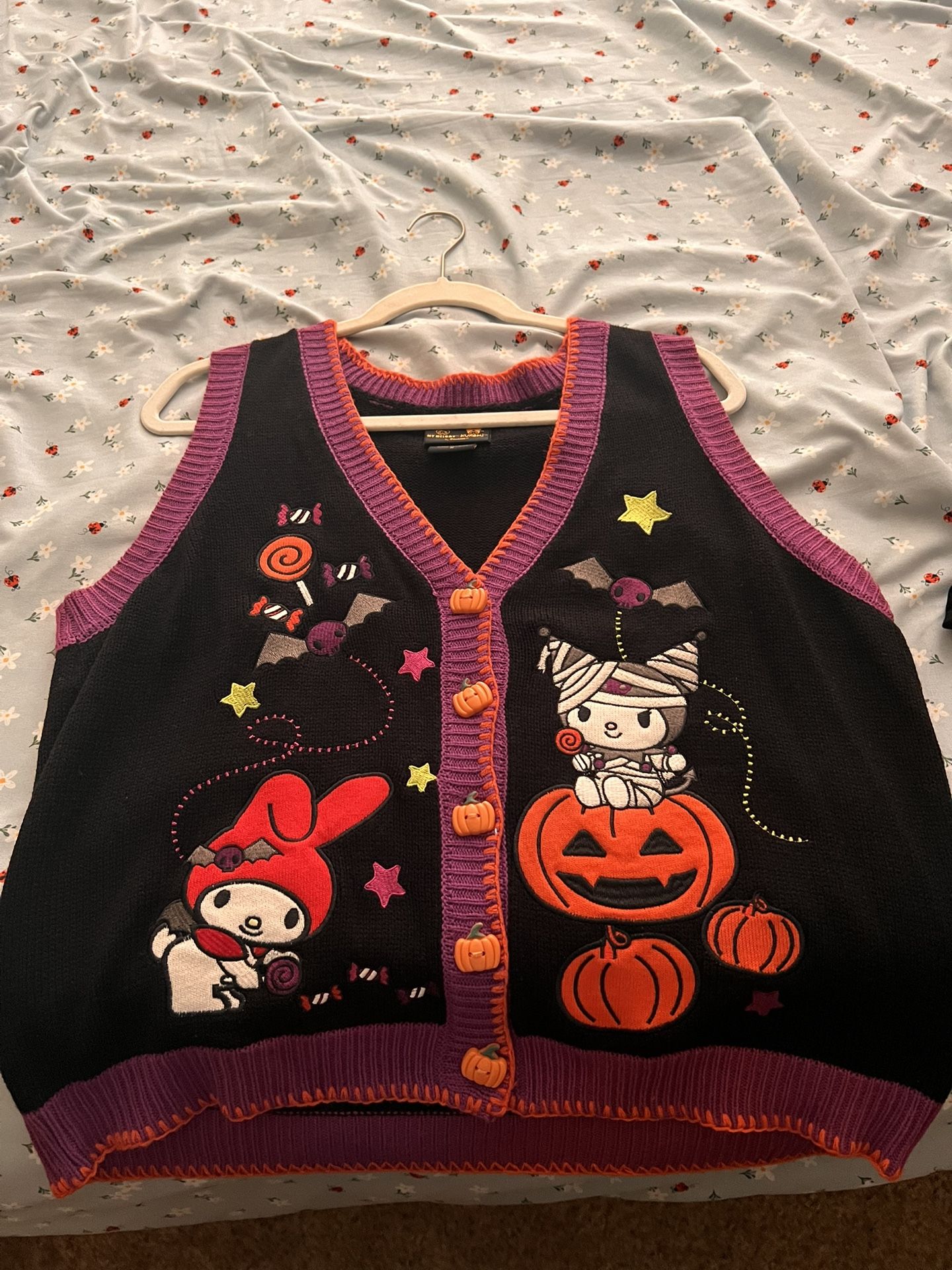 My Melody And Kuromi Halloween Sweater Vest