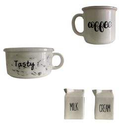 The Black & White Coffee & Tea & Accessories Gift Set