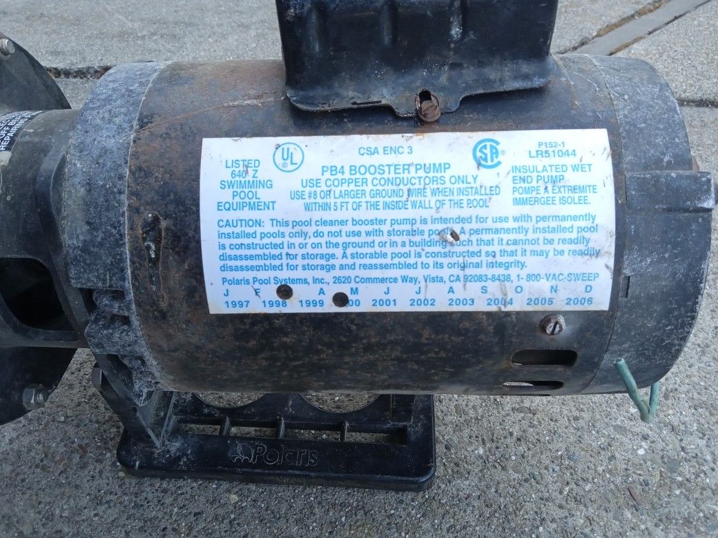 Polaris Pool Sweep Booster Pump.