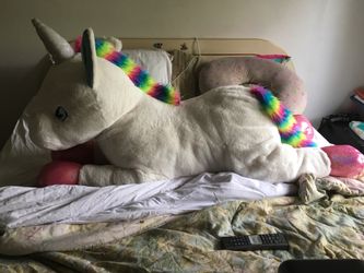 Giant stuffed unicorn