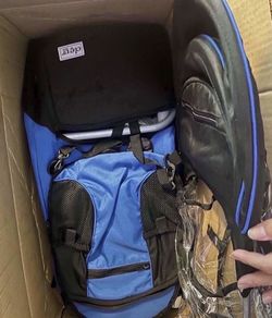 ClevrPlus Cross Country Baby Backpack Carrier, Blue, Toddler Hiking Backpack with Comfortable Seat, Adjustable Straps & Belt, Foldable Frame Lightweig