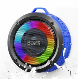 Bluetooth Shower Speaker with Light, Enhanced bass, Upgraded Portable Shower Speakers, Dual bass Driver, 12H Playtime, Suction Cup, Lanyard, Hands-Fre