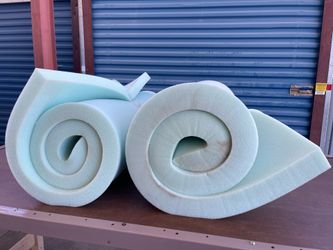 Bundle: 2” & 3” Memory Foam Mattress Topper - Matching Blue / Green
