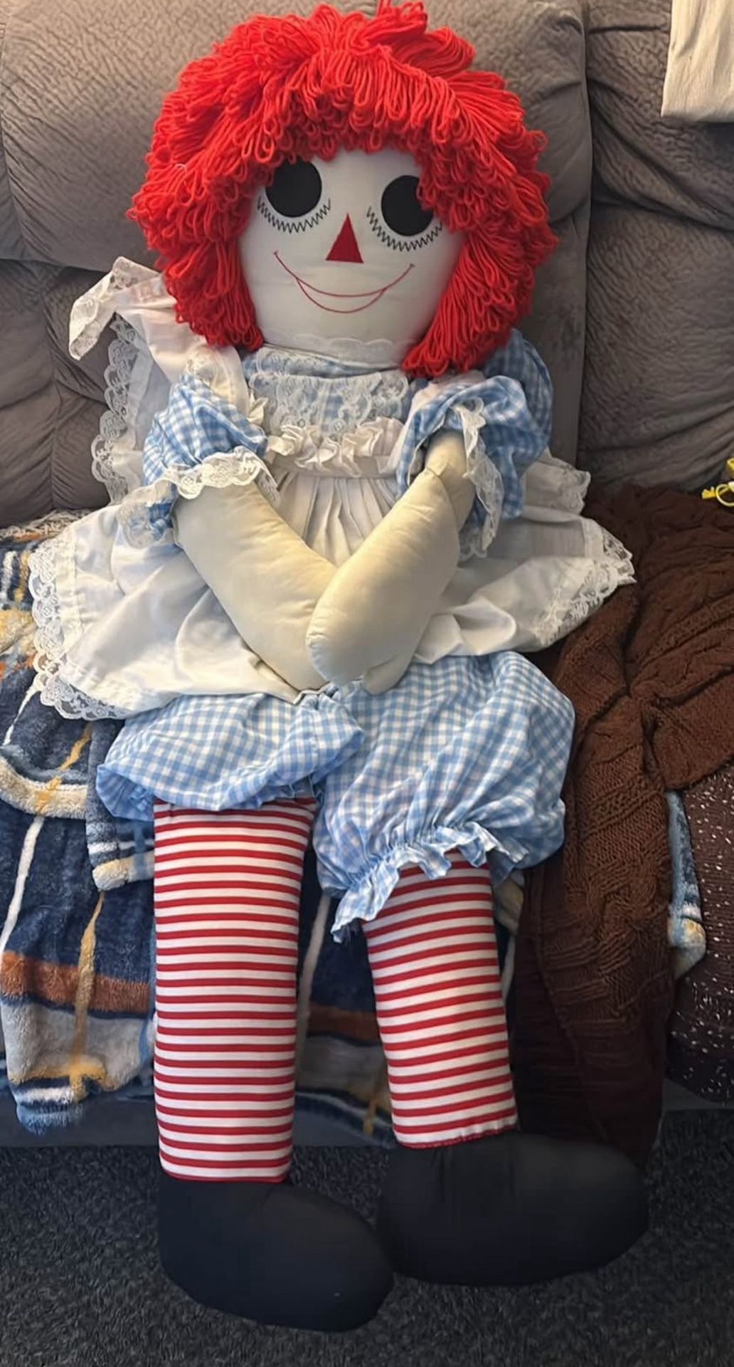 Rare vintage giant 4ft knickerbocker raggy Ann doll
