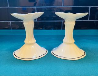 Vintage Lenox “ Symphony” collection candlesticks with platinum trim