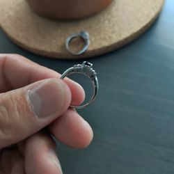 Blue Sapphire Ring Promise Engagement 