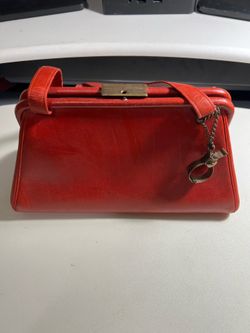 Vintage Red Leather Purse made in Austria