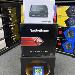 New (1) 12” inch Rockford Fosgate Punch (P2) Car Audio Subwoofer + Rockford Fosgate Bass Amplifier + Speaker Box {No Credit Finance} ✅