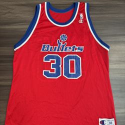 Vintage Champion Rasheed Wallace #30 Washington Bullets NBA Rookie Jersey 48 L  100% authentic. Good condition.   This Vintage Champion Rasheed Wallac