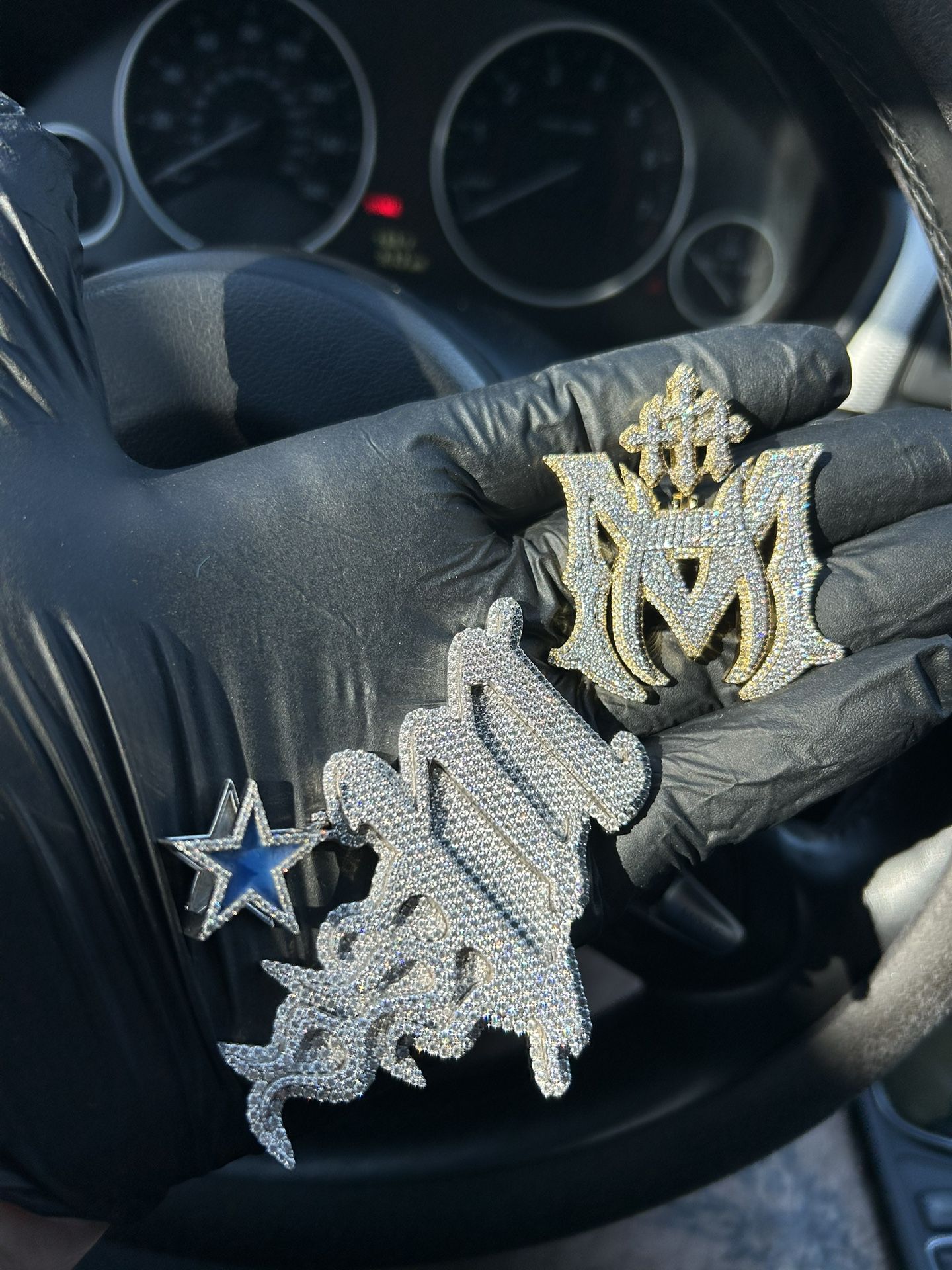 Custom Silver Moissananite Pendant