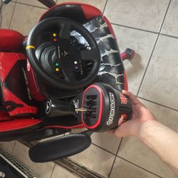 Thrust Master Base And Wheel With Shifter