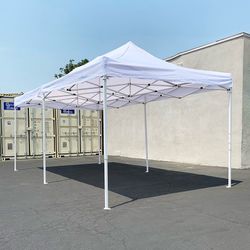 (NEW) $185 Heavy Duty 10x20 ft Ez Popup Canopy Tent Instant Shade w/ Carry Bag Rope Stake, 4 Colors