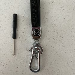 Leather Mazda Keychain