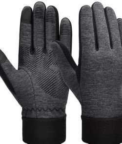 New Reflective Sports Gloves Full Finger Winter Gloves Touch Screen Function Warm Running Gloves with Palm Pocket Design