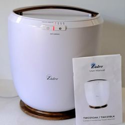 Zadro Countertop Towel Warmer White/Oak Medium 16L W/Timer TESTED WORKS