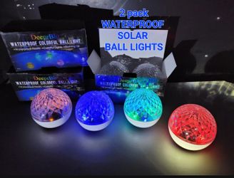 FLOATING WATERPROOF SOLAR LED LIGHTS -2 PACK