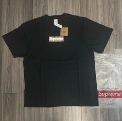 black supreme x burberry box logo t-shirt (xl)