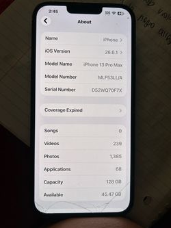 iPhone 13 Pro Max unlocked 128GB