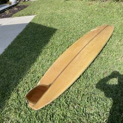 Surfboard Vintage Collectors RICK   Glassed In Wood  Skeg