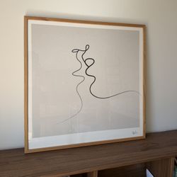 Urban Outfitters LARGE Fine Line Wall Art Romance