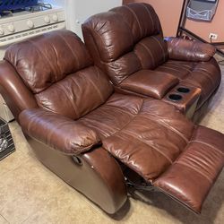 Leather Couch Recliner 