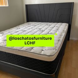 Queen Size Bed Frame With Mattress 