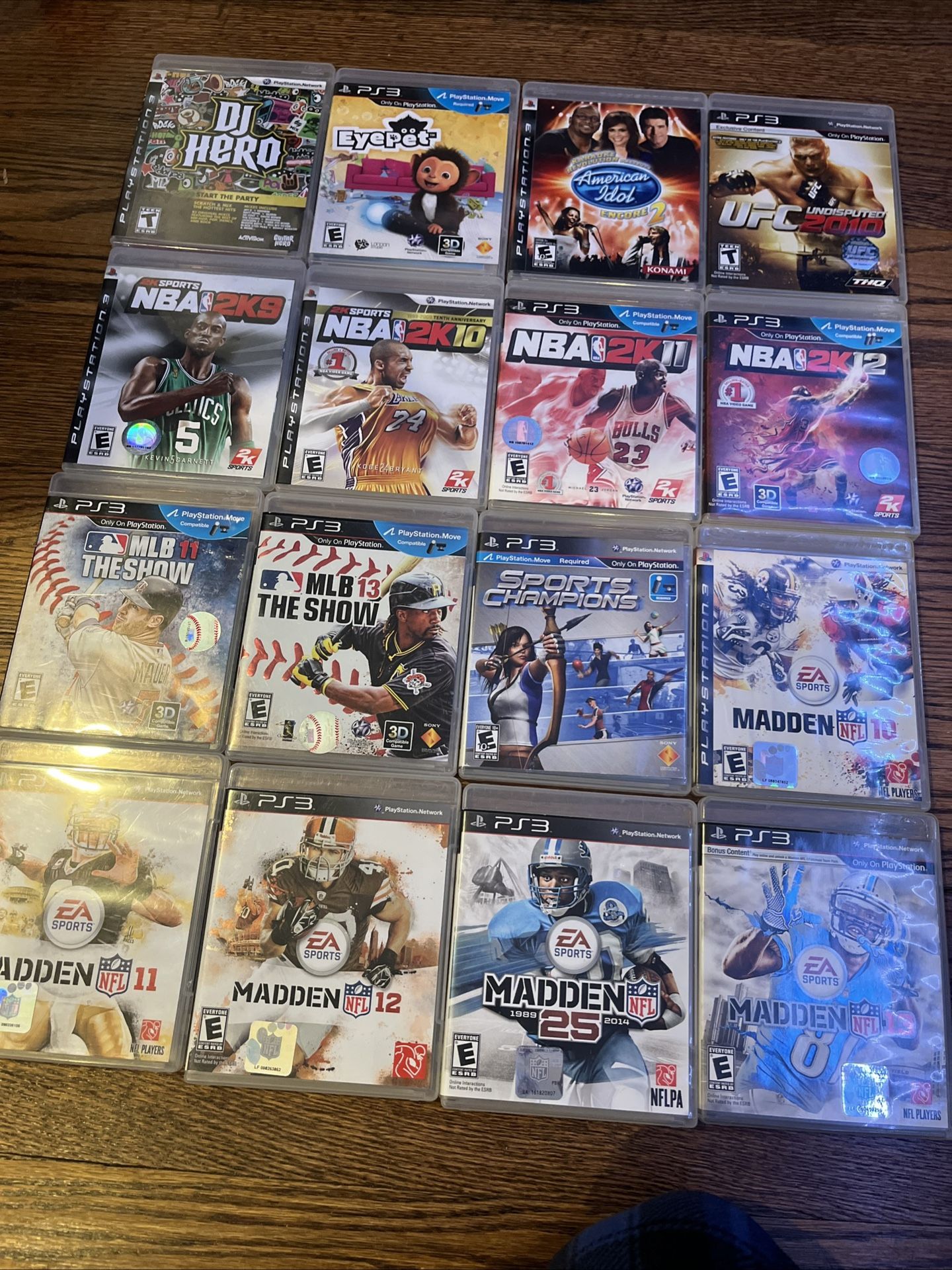 PlayStation 3 With 16 Games And 5 Controllers; Comes With Wires And A Camera No HDMI Included