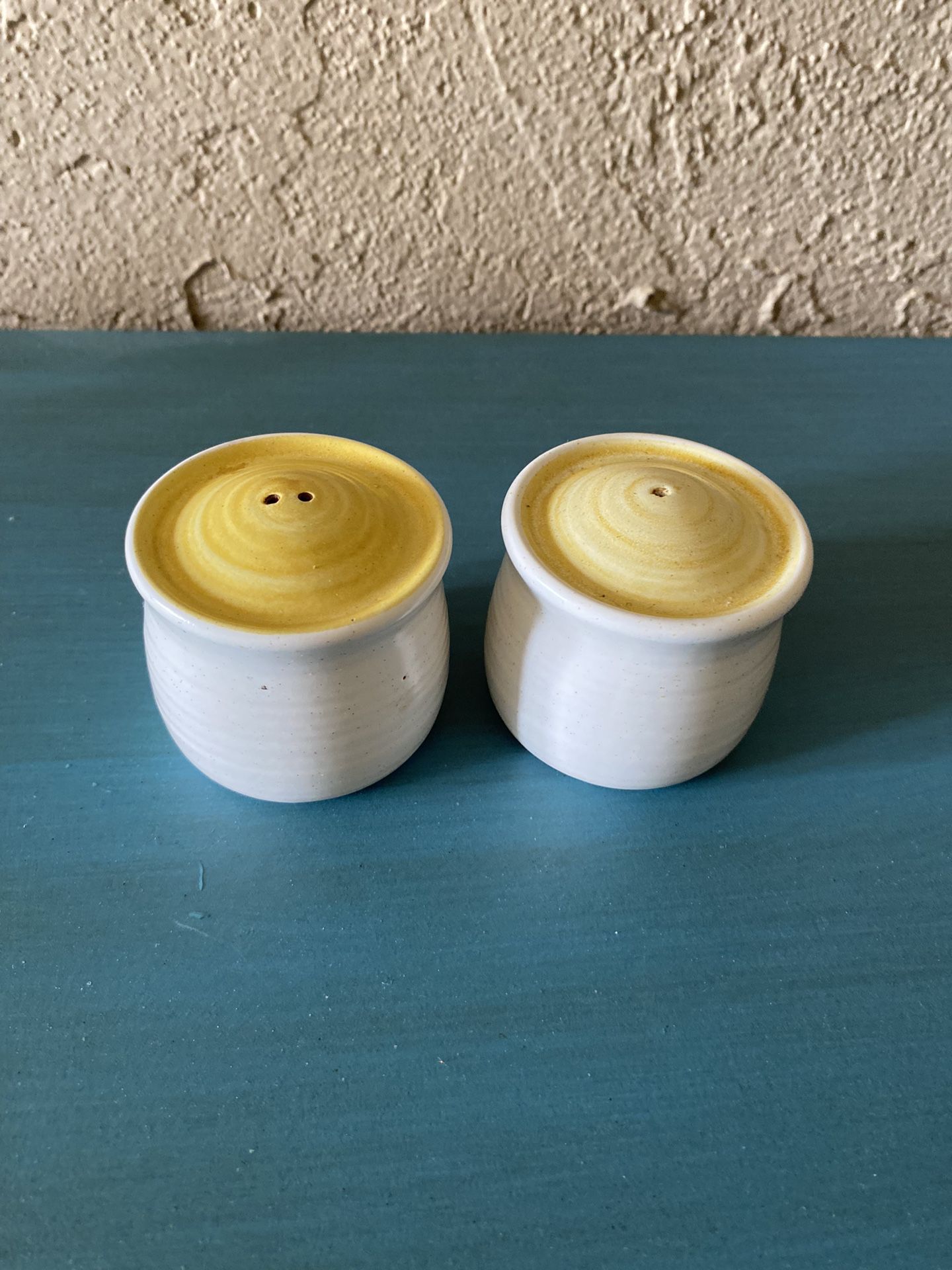 Vintage Franciscan Earthenware Hacienda Yellow Salt/Pepper Shakers